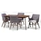 Baxton Studio Monte Mid-Century Modern Walnut Wood Rectangular 5-Piece Dining Set 145-7176-7946 - alternate 4